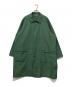 AURALEE（オーラリー）の古着「SILK POLYESTER GROSGRAIN SOUTIEN COLLAR COAT（シルクポリエステルグログランステンカラーコート）　25SS　A225C01GR」｜グリーン