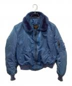ALPHAアルファ）の古着「フライトジャケット　ミリタリージャケット　Flight jacket military ブルゾン　B-15C」｜ネイビー