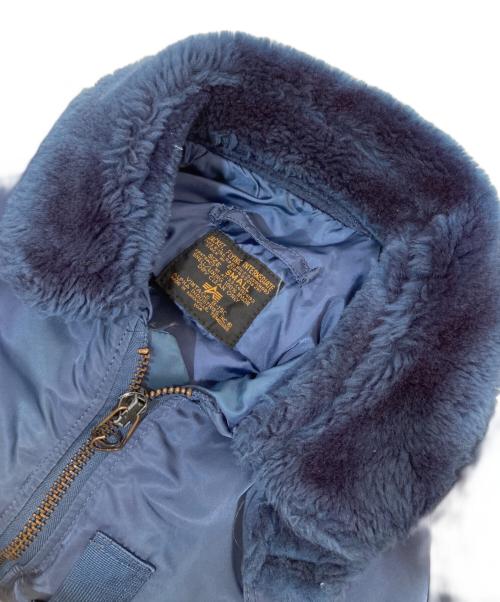 ALPHA（アルファ）ALPHA (アルファ) フライトジャケット　ミリタリージャケット　Flight jacket military ブルゾン　B-15C ネイビー サイズ:Sの古着・服飾アイテム