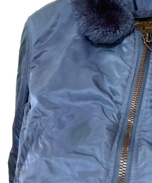 ALPHA（アルファ）ALPHA (アルファ) フライトジャケット　ミリタリージャケット　Flight jacket military ブルゾン　B-15C ネイビー サイズ:Sの古着・服飾アイテム