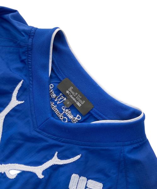 KITH（キス）KITH (キス) south2 west8 (サウスツー ウエストエイト) Columbia (コロンビア) Vネックプルオーバーシャツ ブルー サイズ:Sの古着・服飾アイテム