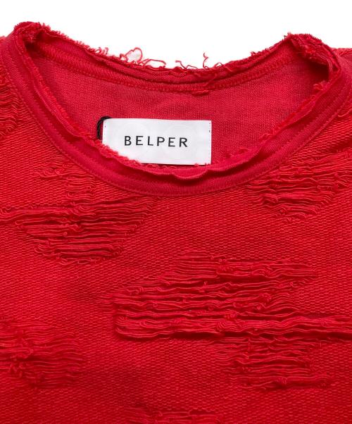 BELPER（ベルパー）BELPER (ベルパー) LOVE SWEAT SHIRT（ラブスウェットシャツ）/ 25SS  2213-0525 レッド サイズ:2の古着・服飾アイテム