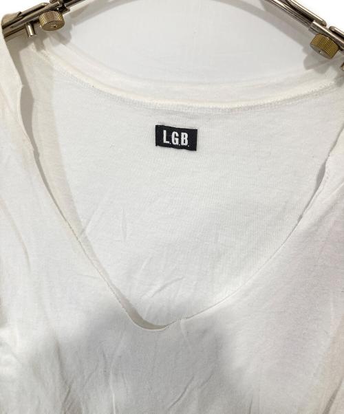 L.G.B（ルグランブルー）L.G.B (ルグランブルー) HEAD DRESS-2/HSV　Tシャツ ホワイトの古着・服飾アイテム