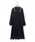 ne quittez pas (ヌキテパ) Crimp Cotton Embroidery York Dress ブラック サイズ:M：13000円