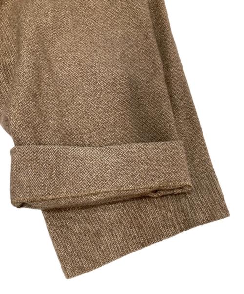 AURALEE（オーラリー）AURALEE (オーラリー) Organic Cotton Cashmere Wool Tweed Two-Tuck Pants カシミヤツータックパンツ　A22AP02OT ブラウン サイズ:3の古着・服飾アイテム