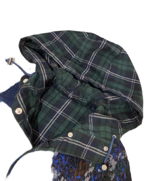 sacai（サカイ）sacai (サカイ) SACAI　サカイ リバーシブルフーデッドツイードコート　Reversible fooded tweed coat　15-00907M ネイビー サイズ:1の古着・服飾アイテム