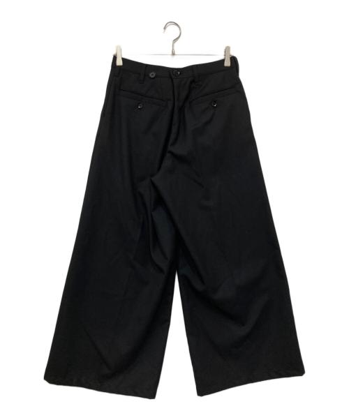 GROUND Y（グラウンドワイ）GROUND Y (グラウンドワイ) Tuck Wide Pants ブラック サイズ:1の古着・服飾アイテム