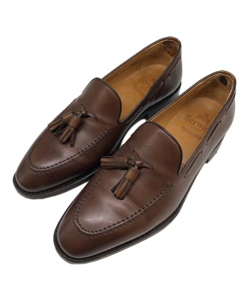 berwick（バーウィック）berwick (バーウィック) タッセルローファー スチールトゥ ブラウン サイズ:5 1/2の古着・服飾アイテム