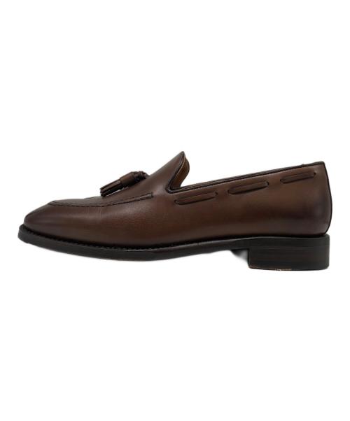 berwick（バーウィック）berwick (バーウィック) タッセルローファー スチールトゥ ブラウン サイズ:5 1/2の古着・服飾アイテム