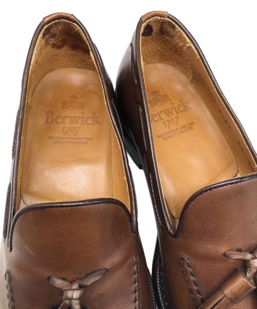 berwick（バーウィック）berwick (バーウィック) タッセルローファー スチールトゥ ブラウン サイズ:5 1/2の古着・服飾アイテム