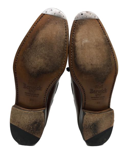 berwick（バーウィック）berwick (バーウィック) タッセルローファー スチールトゥ ブラウン サイズ:5 1/2の古着・服飾アイテム