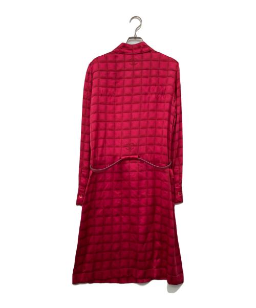 CHANEL（シャネル）CHANEL (シャネル) チョコバー 長袖シルクシャツワンピース ピンク サイズ:36の古着・服飾アイテム