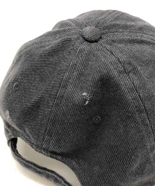 OFFWHITE（オフホワイト）OFFWHITE (オフホワイト) Distressed Denim Baseball Cap　OWLA017S25DEN003 ブラック サイズ:OSの古着・服飾アイテム