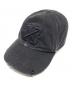 OFFWHITE（オフホワイト）の古着「Distressed Denim Baseball Cap　OWLA017S25DEN003」｜ブラック