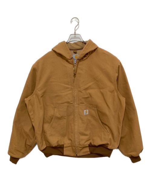 CarHartt（カーハート）CarHartt (カーハート) USA製　ACTIVE PARKA　アクティブパーカー　ダックジャケット　ZIP HOODIE ブラウン サイズ:Lの古着・服飾アイテム