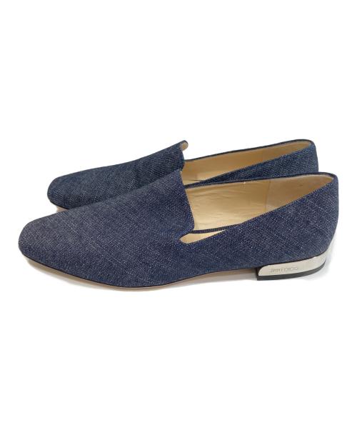 JIMMY CHOO（ジミーチュウ）JIMMY CHOO (ジミーチュウ) デニムフラットシューズ　DENIM FLAT SHOES インディゴ サイズ:37の古着・服飾アイテム