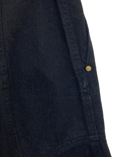 Mame Kurogouchi（マメクロゴウチ）mame kurogouchi (マメクロゴウチ) Trapeze Demin Skirt　トラペーズデニムスカート　ブラックデニム　MM22PF-SK714 ブラック サイズ:2の古着・服飾アイテム