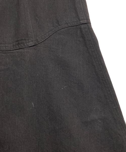 Mame Kurogouchi（マメクロゴウチ）mame kurogouchi (マメクロゴウチ) Trapeze Demin Skirt　トラペーズデニムスカート　ブラックデニム　MM22PF-SK714 ブラック サイズ:2の古着・服飾アイテム