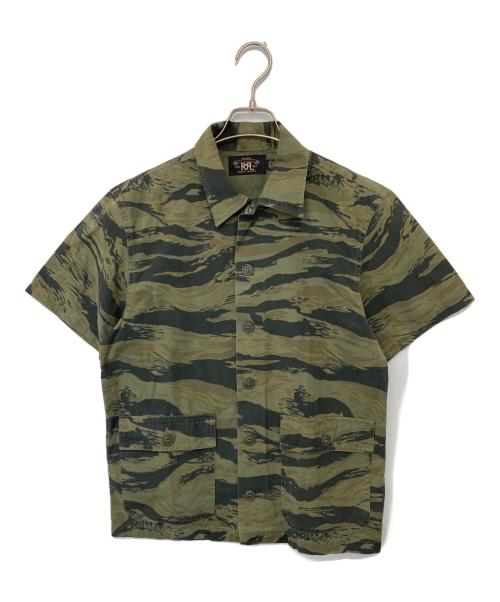 RRL（ダブルアールエル）RRL (ダブルアールエル) タイガーカモ ミリタリーシャツ カーキ サイズ:Sの古着・服飾アイテム