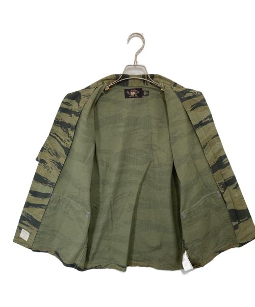 RRL（ダブルアールエル）RRL (ダブルアールエル) タイガーカモ ミリタリーシャツ カーキ サイズ:Sの古着・服飾アイテム