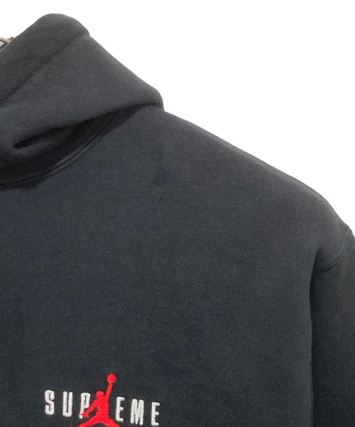 SUPREME（シュプリーム）SUPREME (シュプリーム) JORDAN (ジョーダン) ロゴエンブロイダリースウェットパーカー　Hooded Sweatshirt　HF-0836-010・24AW ブラック サイズ:Mの古着・服飾アイテム