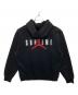 SUPREME (シュプリーム) JORDAN (ジョーダン) ロゴエンブロイダリースウェットパーカー　Hooded Sweatshirt　HF-0836-010・24AW ブラック サイズ:M：30000円
