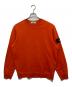 STONE ISLAND（ストーンアイランド）の古着「Garment Dyed Sweatshirt(ガーメントダイスウェットシャツ)　アイコンパッチクルーネックスウェット　791562420 V0037」｜オレンジ