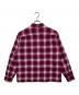 Supreme (シュプリーム)  22FW Shadow Plaid Flannel Zip up Shirt（シャドウプレイドフランネルジップシャツ） ピンク サイズ:L：27000円