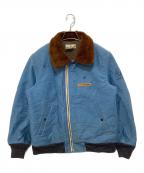 WEIRDOウィアード）の古着「B-15 フライトジャケット　flight jacket チンストラップ　WRD-15-AW-02」｜スカイブルー