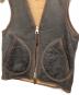 中古・古着 Nigel Cabourn Authentic (ナイジェルケーボン オーセンティック) Short Deck Vest　ムートンベスト　レザーベスト　ダブルジップ　8037-11-70000 ブラウン サイズ:46：60000円