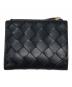 BOTTEGA VENETA (ボッテガベネタ) 2つ折りイントレチャートウォレット　ラムスキン カーフスキン　707601 VCPP3 8425 ブラック：35000円