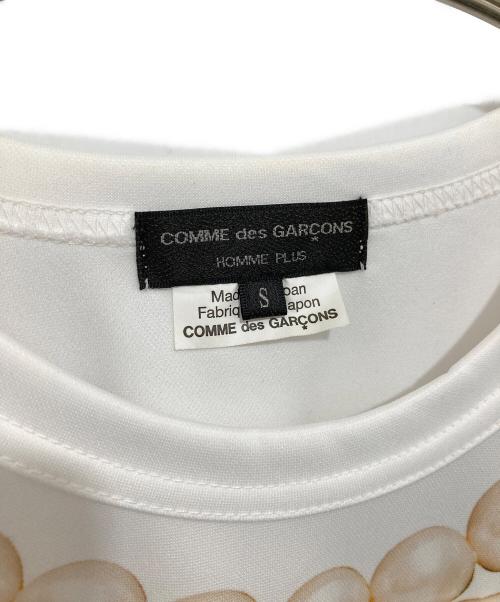 COMME des GARCONS HOMME PLUS（コムデギャルソンオムプリュス）COMME des GARCONS HOMME PLUS (コムデギャルソンオムプリュス) AD2019　フェイクパールプリント ロングカットソー　PE-T505 ホワイト サイズ:Sの古着・服飾アイテム