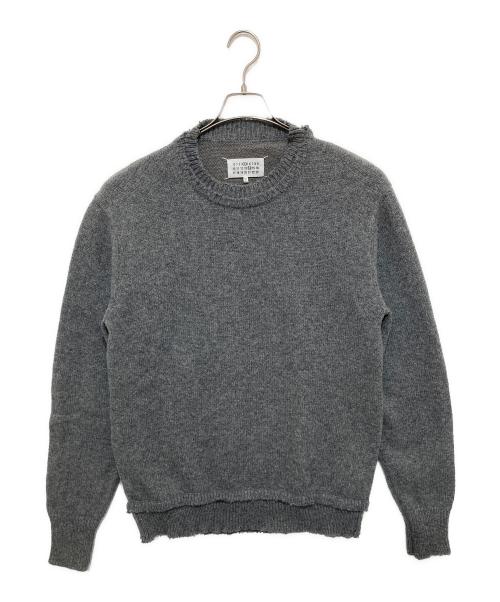 Maison Margiela（メゾンマルジェラ）Maison Margiela (メゾンマルジェラ) 5G エルボーパッチニット グレー サイズ:Mの古着・服飾アイテム