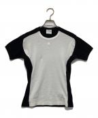 courregesクレージュ）の古着「Contrast Frame T-Shirt」｜ホワイト×ブラック