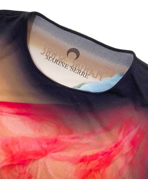 MARINE SERRE（マリーンセル）marine serre (マリーンセル) 25SS リサイクルジャージ セカンドスキン トップス 251020F110033 ブラウン サイズ:XSの古着・服飾アイテム