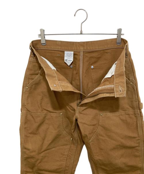 CarHartt（カーハート）CarHartt (カーハート) ダブルニーペインターパンツ ワークパンツ　made in USA ブラウン サイズ:34×32の古着・服飾アイテム