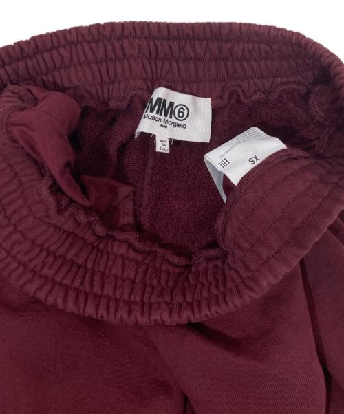 MM6 Maison Margiela（エムエムシックスメゾンマルジェラ）MM6 Maison Margiela Oversized Tracksuit Trousers（オーバーサイズド トラックスーツ トラウザーズ） スウェットパンツ　 21FW S62KB0088 バーガンディー サイズ:XSの古着・服飾アイテム