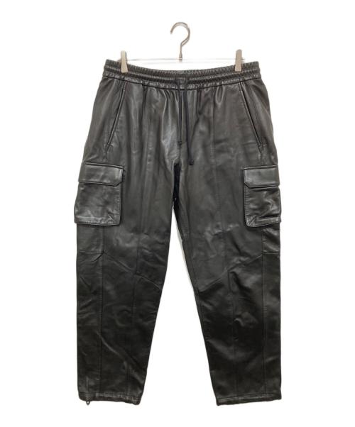 KITH（キス）KITH (キス) Sennet Cargo Pants Cypress（セネットカーゴパンツサイプレス）/ レザーカーゴパンツ　KHM060468 ブラック サイズ:Lの古着・服飾アイテム