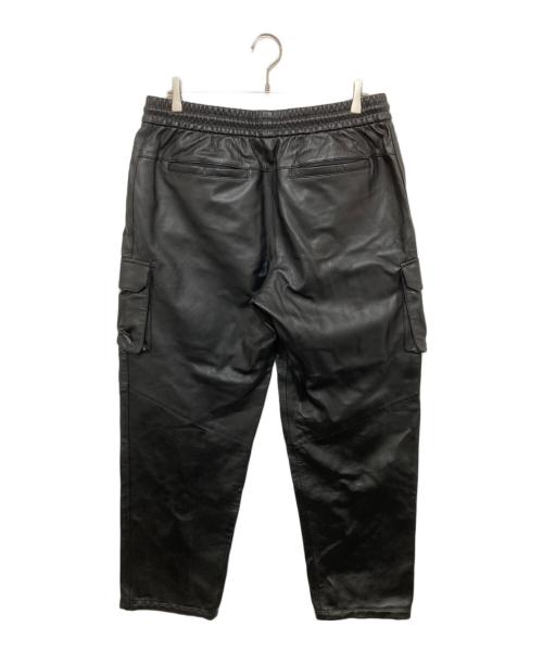 KITH（キス）KITH (キス) Sennet Cargo Pants Cypress（セネットカーゴパンツサイプレス）/ レザーカーゴパンツ　KHM060468 ブラック サイズ:Lの古着・服飾アイテム