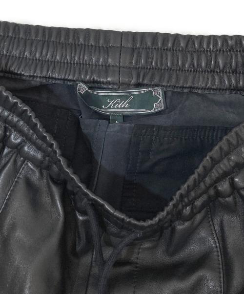 KITH（キス）KITH (キス) Sennet Cargo Pants Cypress（セネットカーゴパンツサイプレス）/ レザーカーゴパンツ　KHM060468 ブラック サイズ:Lの古着・服飾アイテム