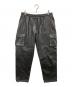 KITH（キス）の古着「Sennet Cargo Pants Cypress（セネットカーゴパンツサイプレス）/ レザーカーゴパンツ　KHM060468」｜ブラック