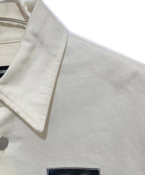 RAF SIMONS（ラフシモンズ）RAF SIMONS (ラフシモンズ) BIG FIT DENIM SHIRT with TWO PATCHE（ビッグフィットシャツ）/ オーバーサイズドシャツ　191-248 ホワイト サイズ:Sの古着・服飾アイテム