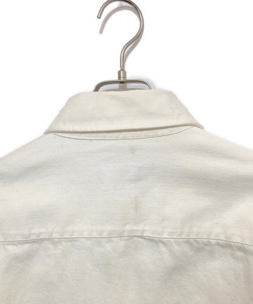 RAF SIMONS（ラフシモンズ）RAF SIMONS (ラフシモンズ) BIG FIT DENIM SHIRT with TWO PATCHE（ビッグフィットシャツ）/ オーバーサイズドシャツ　191-248 ホワイト サイズ:Sの古着・服飾アイテム