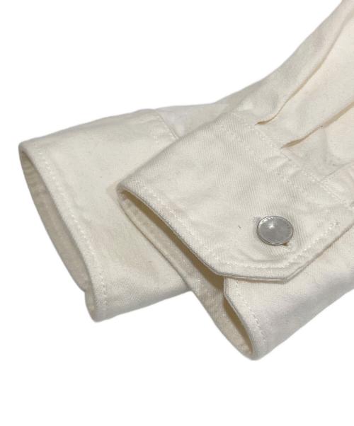 RAF SIMONS（ラフシモンズ）RAF SIMONS (ラフシモンズ) BIG FIT DENIM SHIRT with TWO PATCHE（ビッグフィットシャツ）/ オーバーサイズドシャツ　191-248 ホワイト サイズ:Sの古着・服飾アイテム