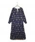 ne quittez pas COTTON DOBBY ST FOIL PRINT NECK GATHER DRESS（コットン ドビーストライプ フォイルプリントネックギャザードレス）/ ワンピース　010442GL1 サイズ:M：14000円