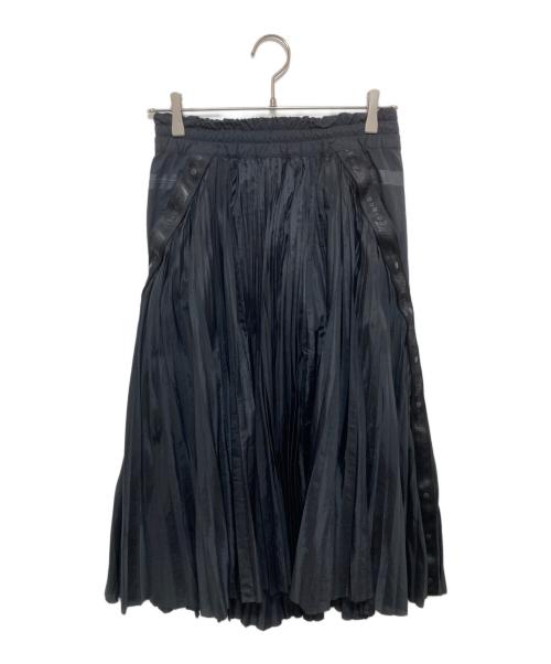 NIKE（ナイキ）NIKE (ナイキ) sacai (サカイ) サカイ プリーツ ロングスカート ミモレ丈　CZ4683-010 ブラック サイズ:xsの古着・服飾アイテム