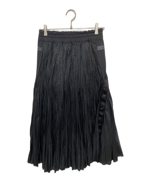 NIKE（ナイキ）NIKE (ナイキ) sacai (サカイ) サカイ プリーツ ロングスカート ミモレ丈　CZ4683-010 ブラック サイズ:xsの古着・服飾アイテム