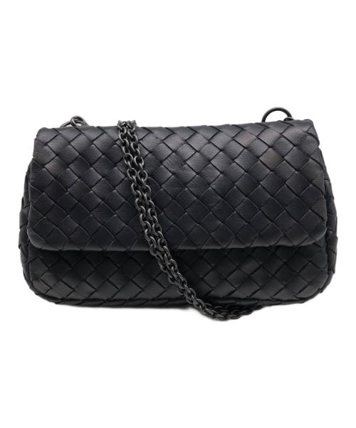 BOTTEGA VENETA（ボッテガベネタ）BOTTEGA VENETA (ボッテガベネタ) 2wayイントレチャート　チェーンショルダーバッグ　310774 ネイビーの古着・服飾アイテム