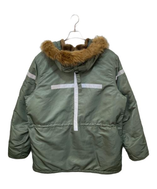 SUPREME（シュプリーム）Supreme (シュプリーム) Reflective Cross N-3B Parka（リフレクティブクロス N-3Bパーカー）/ ミリタリー　フライトジャケット　17AW カーキ サイズ:Lの古着・服飾アイテム
