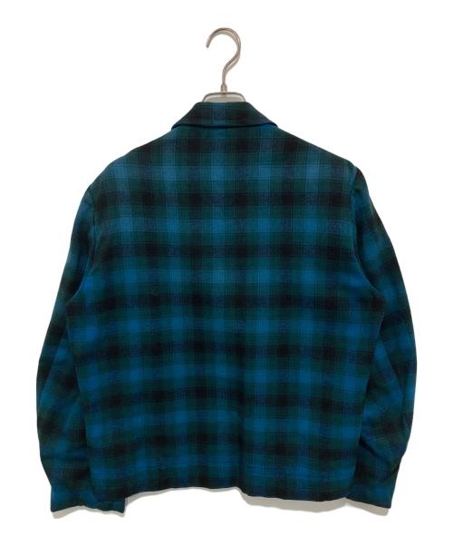 PENDLETON（ペンドルトン）PENDLETON (ペンドルトン) 50～60’s vintage check pattern wool zip-up blouson　チェック柄ウールブルゾン 棒タロン グリーン サイズ:記載なしの古着・服飾アイテム